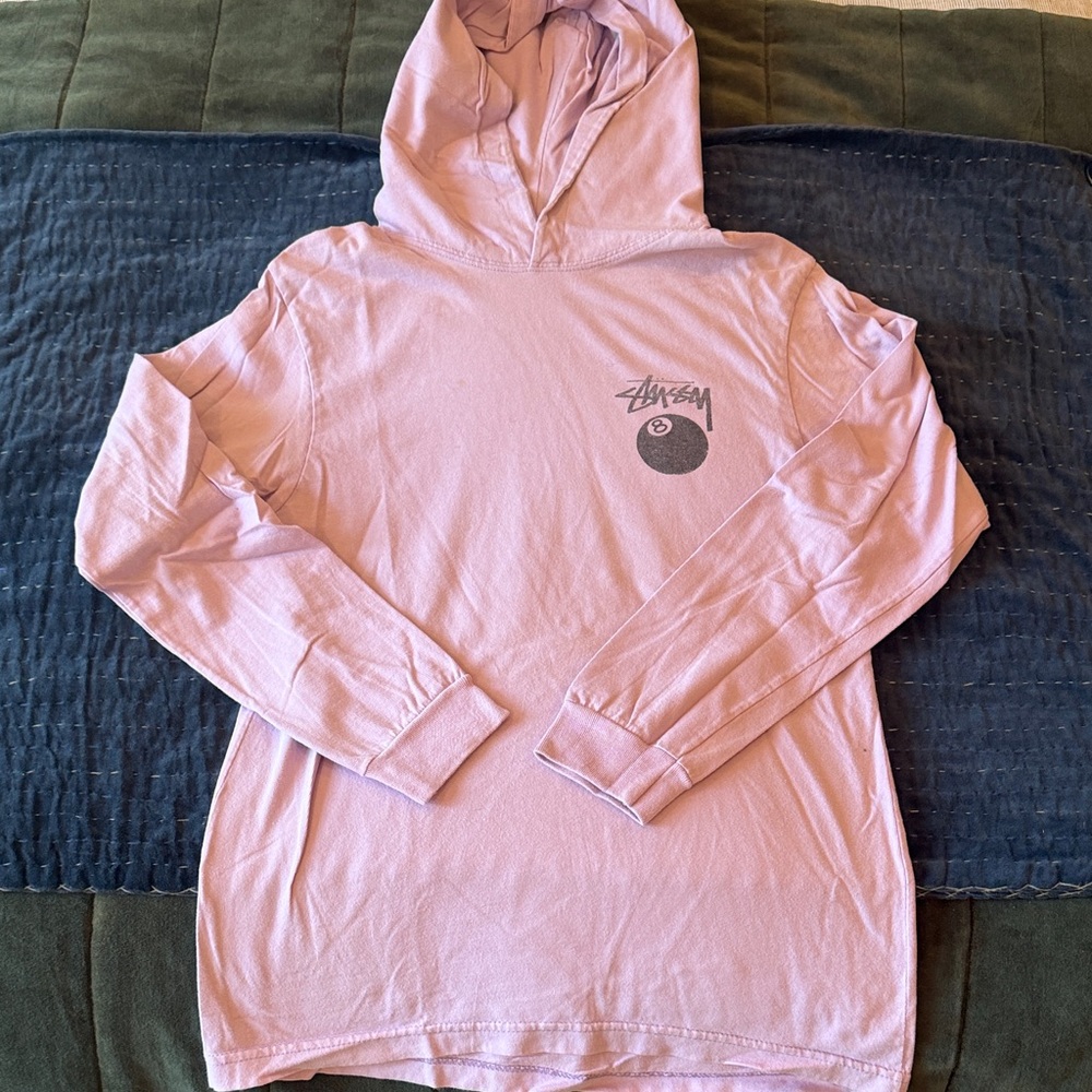 STÜSSY Men’s 8 Ball Hoodie Long Sleeve Tee